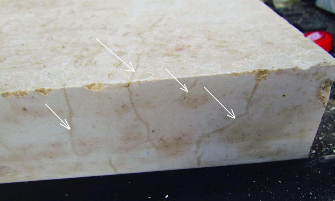 Defects and quality assessment of Jurassic stone